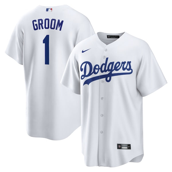 Los Angeles Dodgers Nike #1 Groom Home Replica Jersey - White