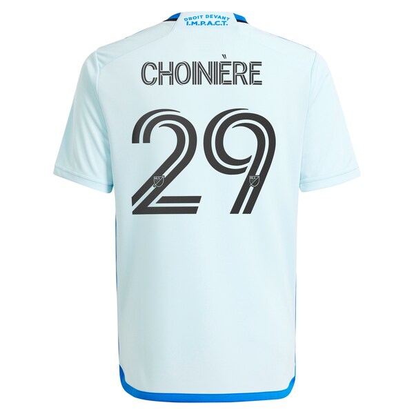 Mathieu Choinière CF Montreal adidas Youth 2024 La Main Replica Player Jersey – Light Blue