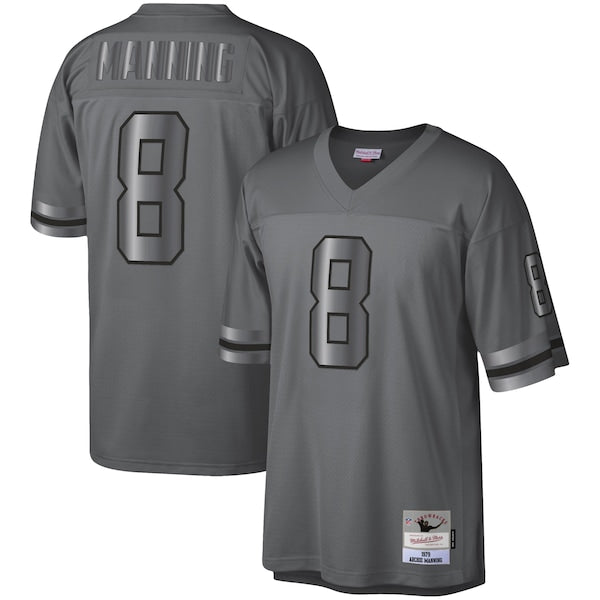 Archie Manning New Orleans Saints 1979 Retired Player Metal Legacy Jersey - Charcoal