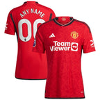 Manchester United adidas 2023/24 Home Authentic Custom Jersey - Red
