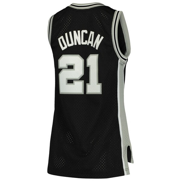 Tim Duncan San Antonio Spurs Women's 1998/99 Hardwood Classics Swingman Jersey - Black