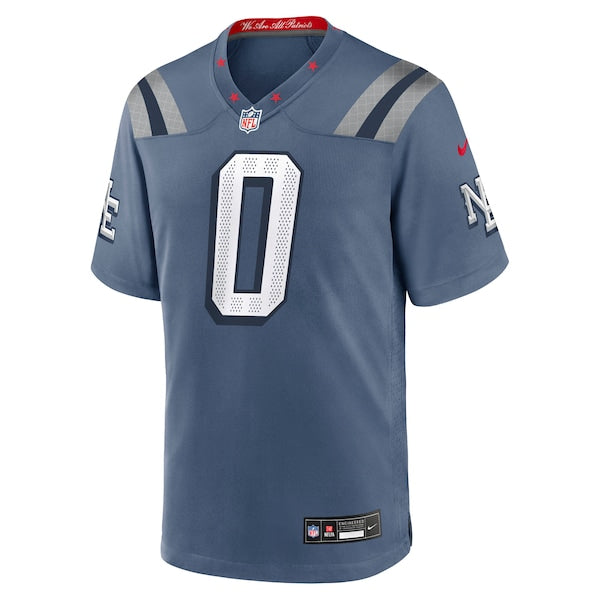 Christian Gonzalez New England Patriots Nike 2025 Rivalries Collection Game Jersey - Storm Blue