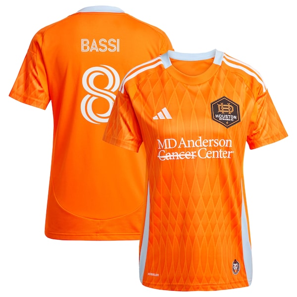 Amine Bassi Houston Dynamo FC adidas Women's 2025 Season 20 Replica Player Jersey - Orange