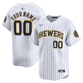 Milwaukee Brewers Nike  Alternate Limited Custom Jersey – White