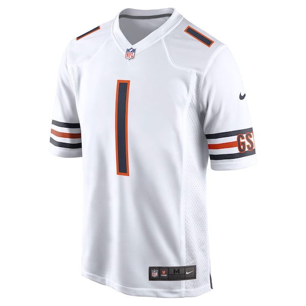 Justin Fields Chicago Bears Nike Player Game Jersey - White/Orange