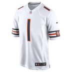 Justin Fields Chicago Bears Nike Player Game Jersey - White/Orange