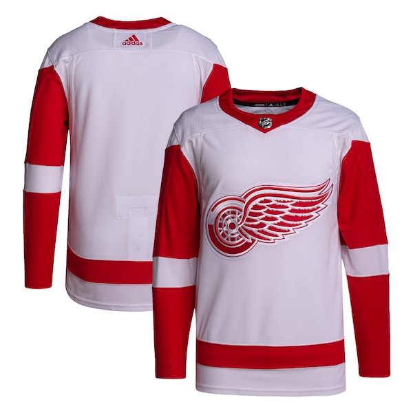 Detroit Red Wings adidas Men's Away Primegreen Authentic Jersey - White