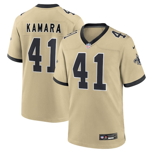 Alvin Kamara New Orleans Saints Nike Youth Gameday Golds Alternate Game Player Jersey - Gold/Black/White