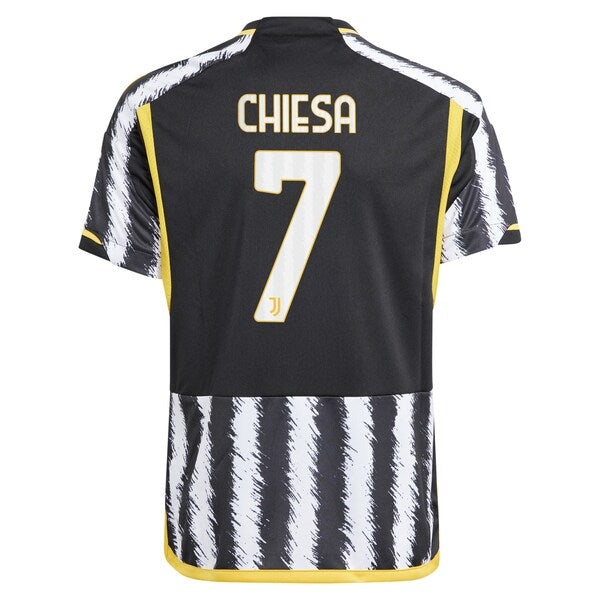 Federico Chiesa Juventus adidas Youth 2023/24 Home Replica Jersey - Black