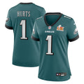 Jalen Hurts Philadelphia Eagles Nike Women's Super Bowl LIX Game Player Jersey - Midnight Green