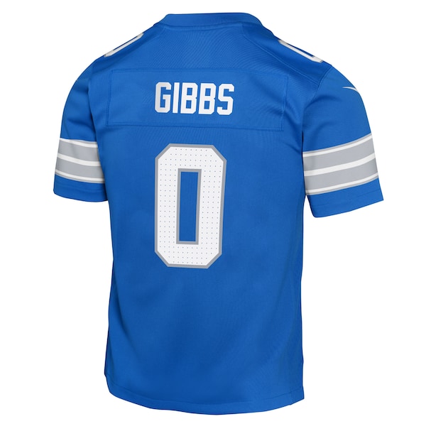 Jahmyr Gibbs Detroit Lions Nike Youth Team Game Jersey - Blue/White/Black