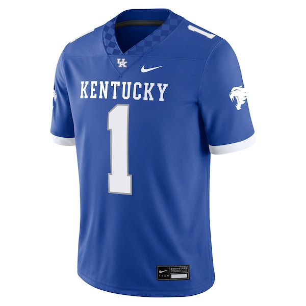 #1 Kentucky Wildcats Nike Game Jersey - Royal/White