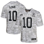 Jordan Love Green Bay Packers Nike Youth 2024 Salute to Service Game Jersey - Arctic Camo