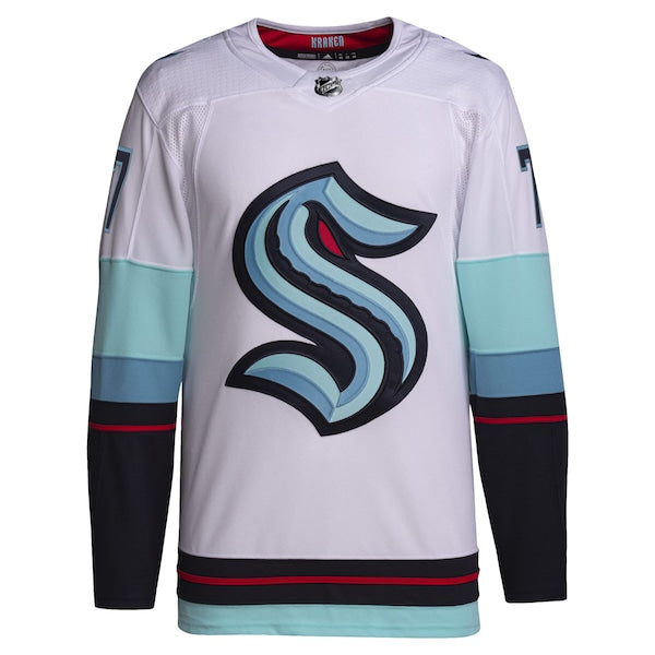 Jordan Eberle Seattle Kraken adidas Away Primegreen Authentic Pro Player Jersey - White/Navy