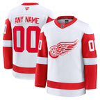 Detroit Red Wings  Away Premium Custom Jersey - White/Red