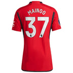 Kobbie Mainoo Manchester United adidas 2023/24 Home Authentic Player Jersey - Red/Green