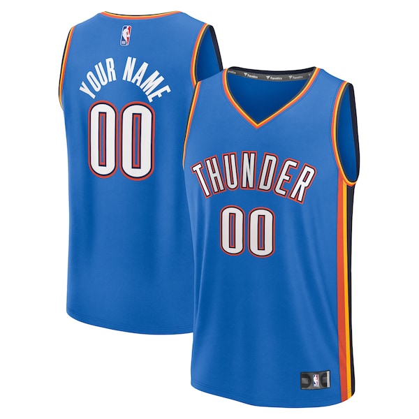Oklahoma City Thunder  Youth Fast Break Custom Replica Jersey - Icon Edition - Blue
