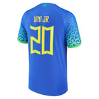 Vinicius Junior Brazil National Team Nike 2022/23 Replica Away Jersey - Blue