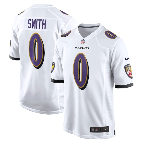 Roquan Smith Baltimore Ravens Nike  Game Jersey - White/Black/Purple