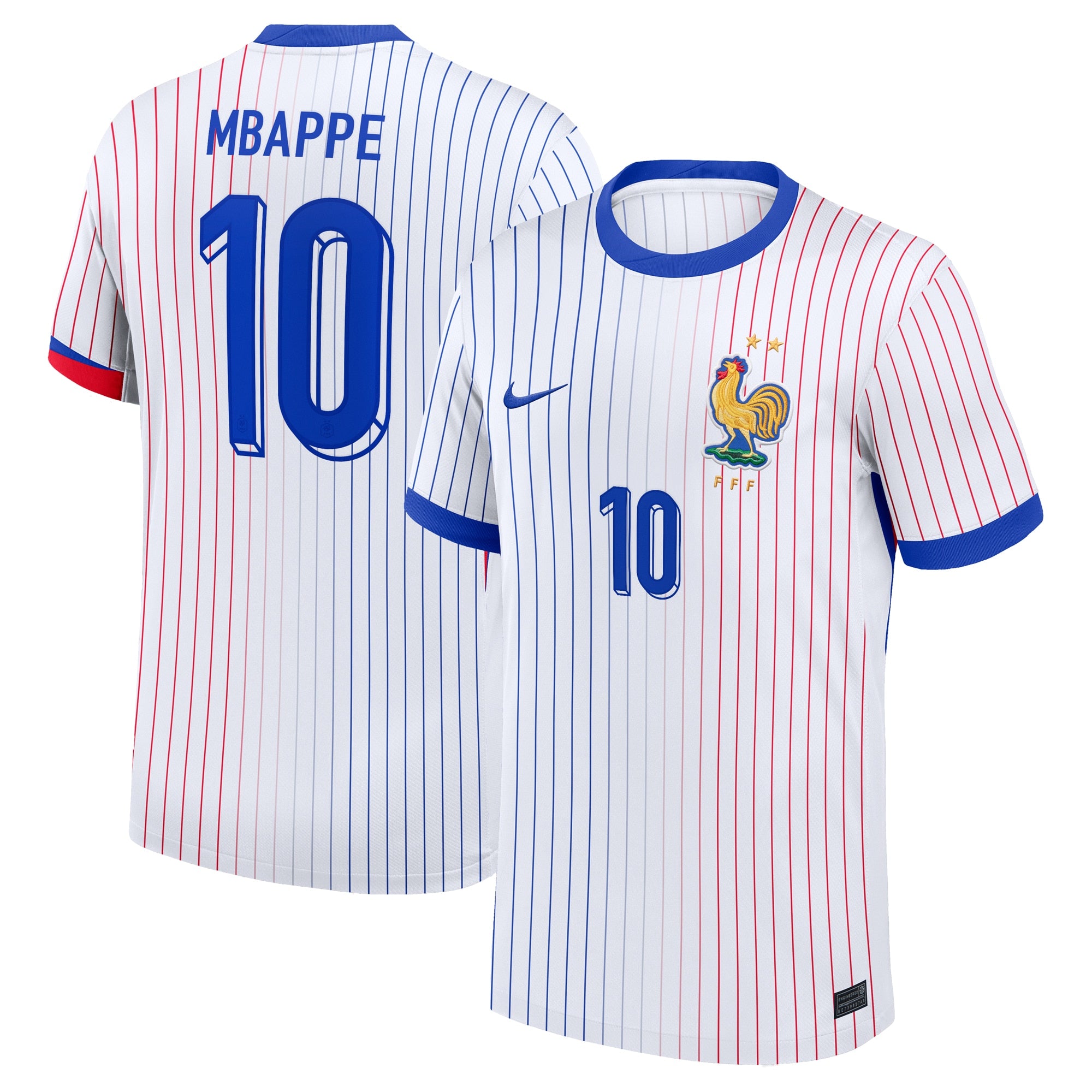 Kylian Mbappe France National Team Nike 2024 Home Replica Jersey - Blue/White