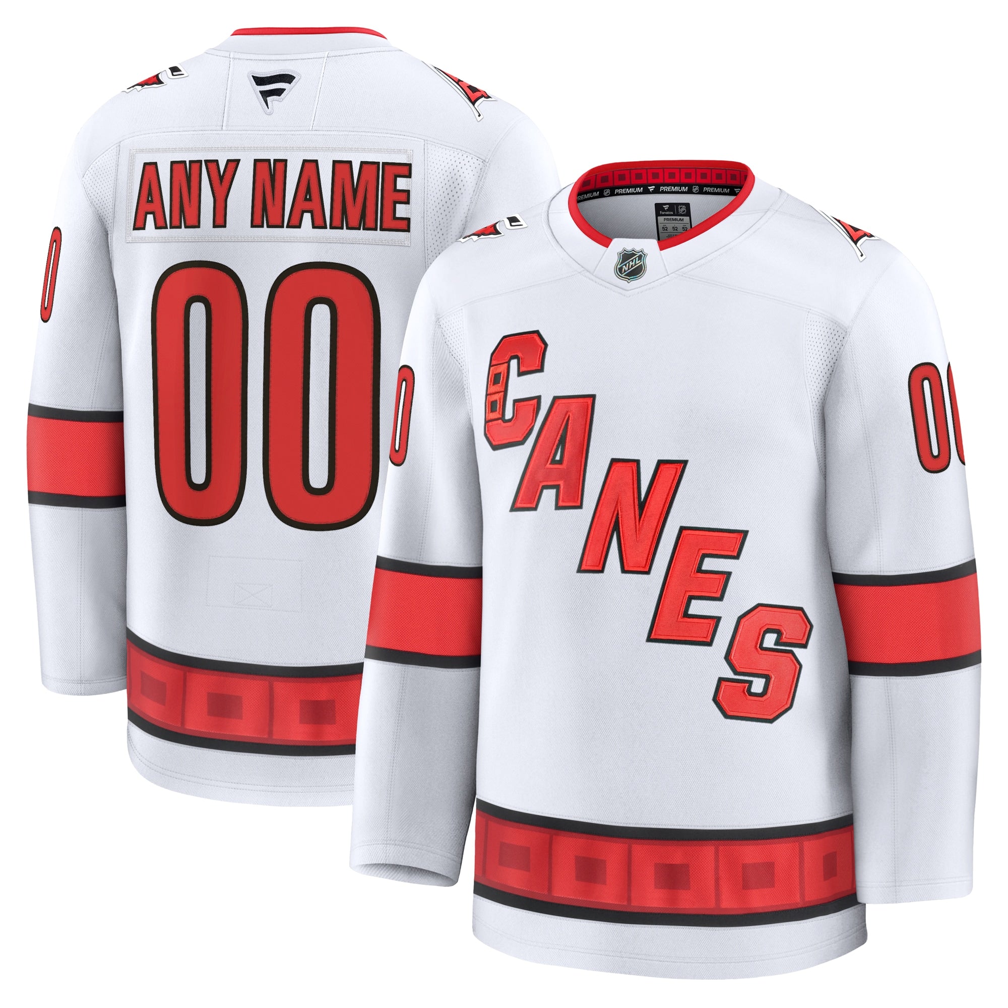Carolina Hurricanes  Alternate Premium Custom Jersey - Red/Black/White