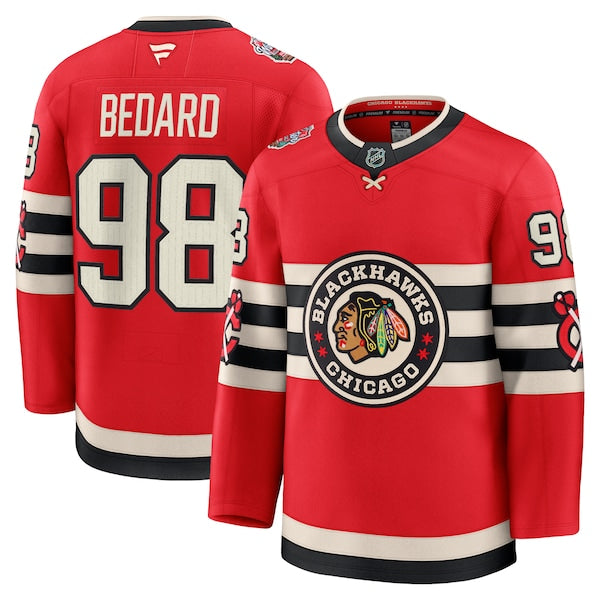 Connor Bedard Chicago Blackhawks  2025 NHL Winter Classic Premium Player Jersey - Red
