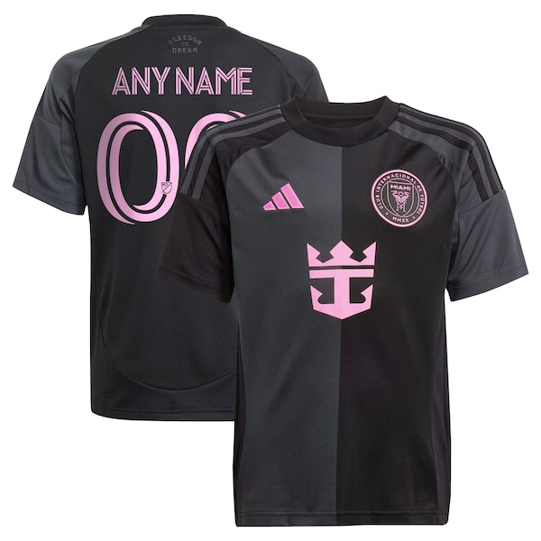 Inter Miami CF adidas Youth 2025 The Fortitude Kit Replica Custom Jersey - Black