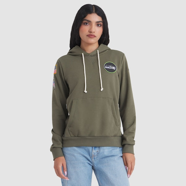 Seattle Seahawks Nike Women's 2025 Salute to Service Sideline Standard Issue Dri-FIT Hoodie - Olive