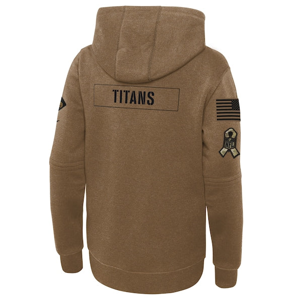 Tennessee Titans Nike Salute To Service Club Fleece Pullover Hoodie - Brown