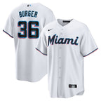 Jake Burger Miami Marlins Nike   Home Replica Team Jersey - White