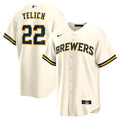 Christian Yelich Milwaukee Brewers Nike Alternate Replica Player Jersey - Cream/Gray/Navy/White