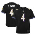 Zay Flowers Baltimore Ravens Nike Youth Alternate Player Game Jersey - Black
