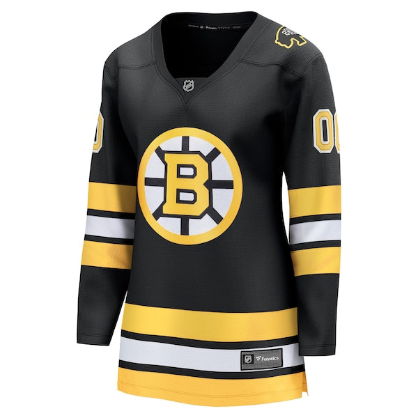 Boston Bruins  Women's Home Breakaway Custom Jersey - Black