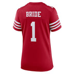 Number 1 Bride San Francisco 49ers Nike Women's Game Jersey - Scarlet