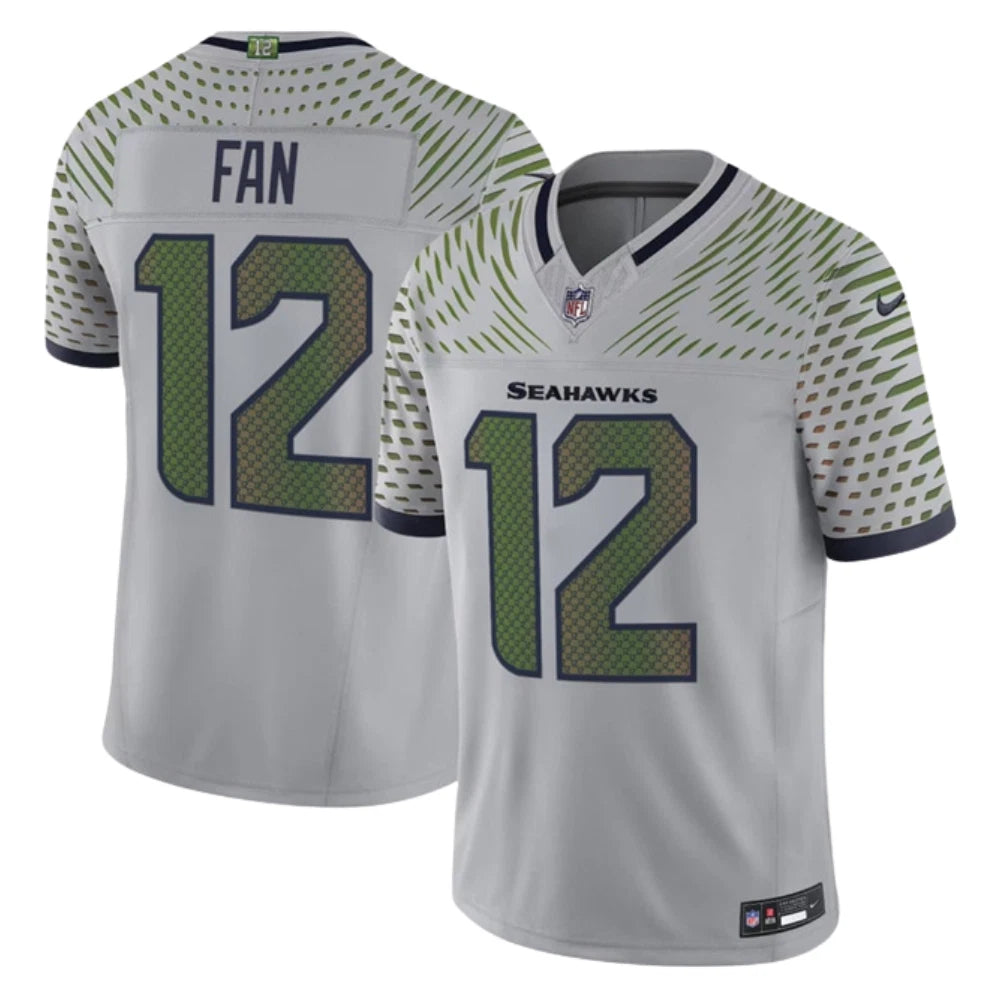 12th Fan Seattle Seahawks Nike 2025 RIVALRIES Vapor Limited Jersey - Gray