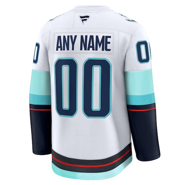 Seattle Kraken  Away Premium Custom Jersey - White/Navy