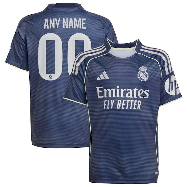 Los Merengues adidas Youth 2025/26 Away Replica Custom Jersey - Blue/White