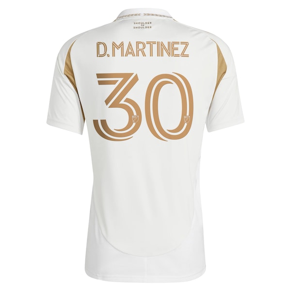 David Martinez LAFC adidas 2025 Secondary Replica Player Jersey - White