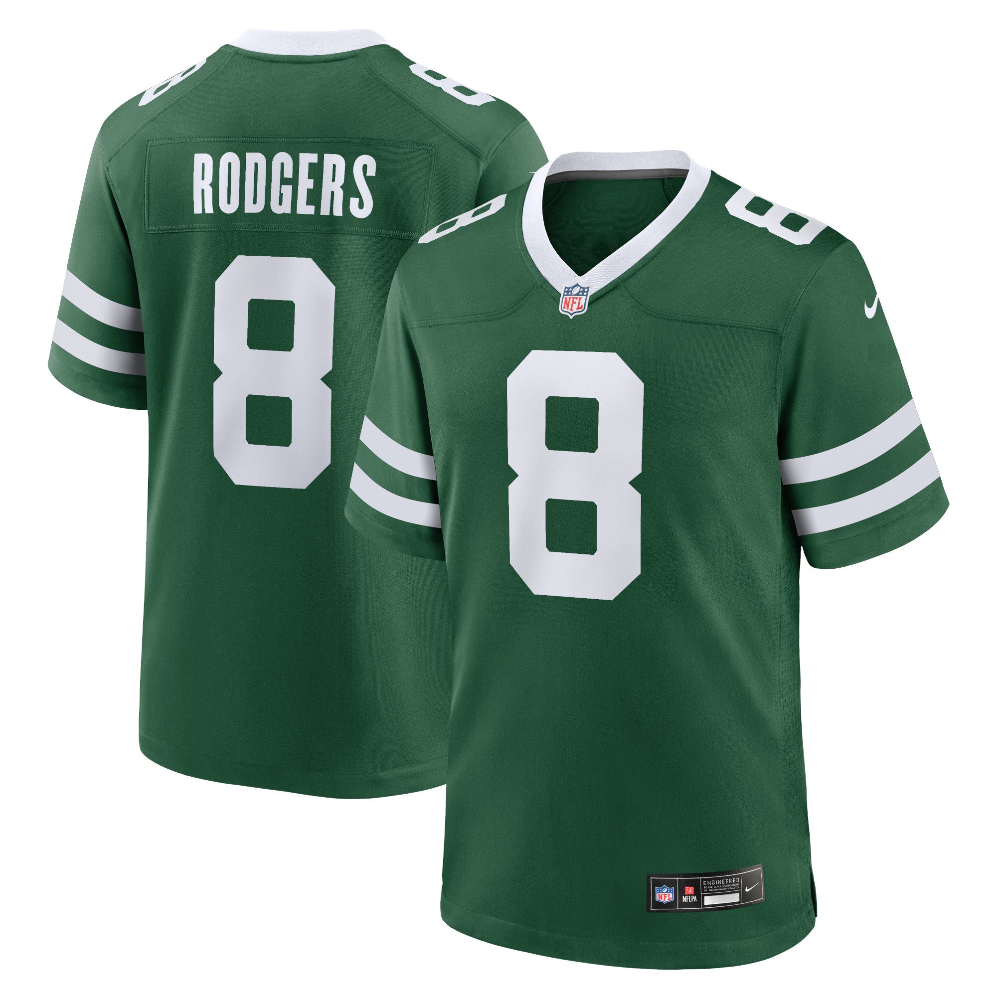 Aaron Rodgers New York Jets Nike Alternate Game Jersey - Legacy Black/Green/White