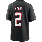 Men's Nike Matt Ryan Black Atlanta Falcons Throwback Game Jersey