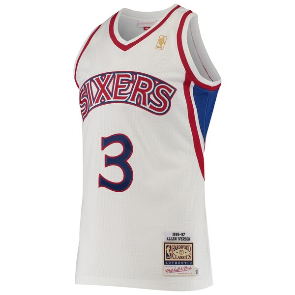 Allen Iverson Philadelphia 76ers 1996/97 Hardwood Classics Authentic Jersey - White