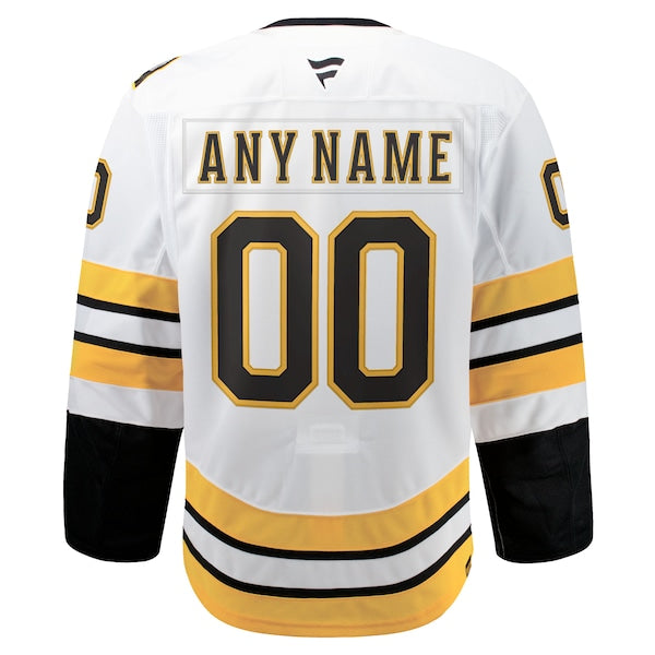 Boston Bruins  Away Authentic Pro Custom Jersey - White/Black