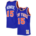 Earl Monroe New York Knicks 2001/02 Hardwood Classics Swingman Jersey - Blue