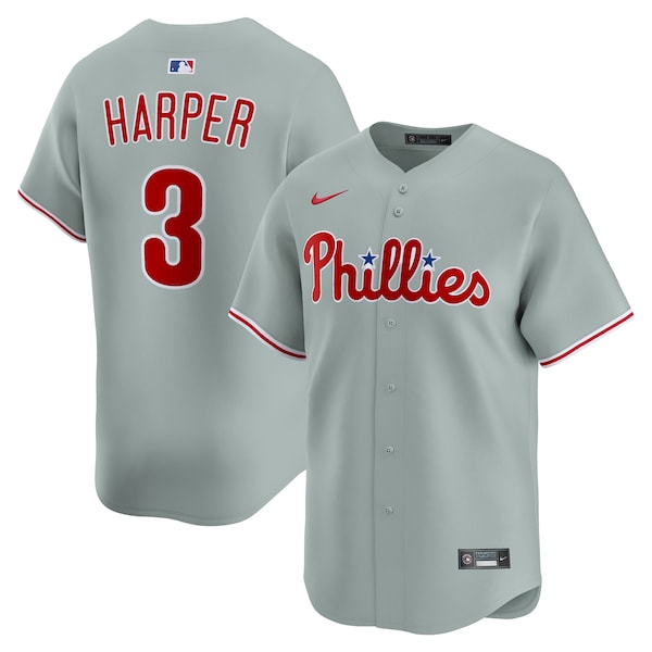 Bryce Harper Philadelphia Phillies Nike Alternate Limited Player Jersey - Gray