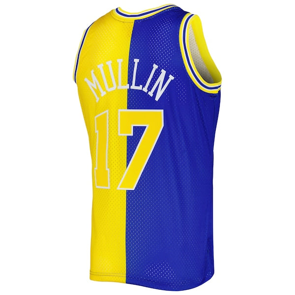 Chris Mullin Golden State Warriors Hardwood Classics 1993/94 Split Swingman Jersey - Royal/Gold