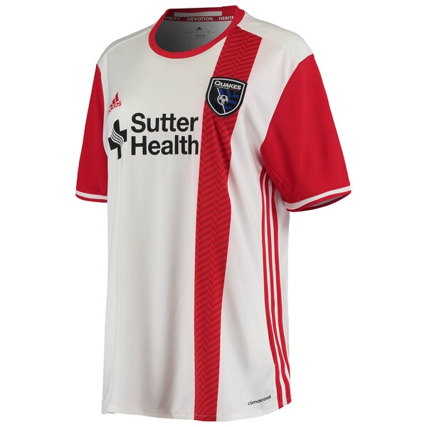San Jose Earthquakes adidas Women's 2016 Replica Away Jersey - White