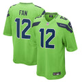 12th Fan Seattle Seahawks Nike  Game Jersey - Neon Green