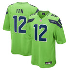 12th Fan Seattle Seahawks Nike  Game Jersey - Neon Green