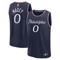 Tyrese Maxey Philadelphia 76ers  2025/26 City Edition Fast Break Jersey - Navy