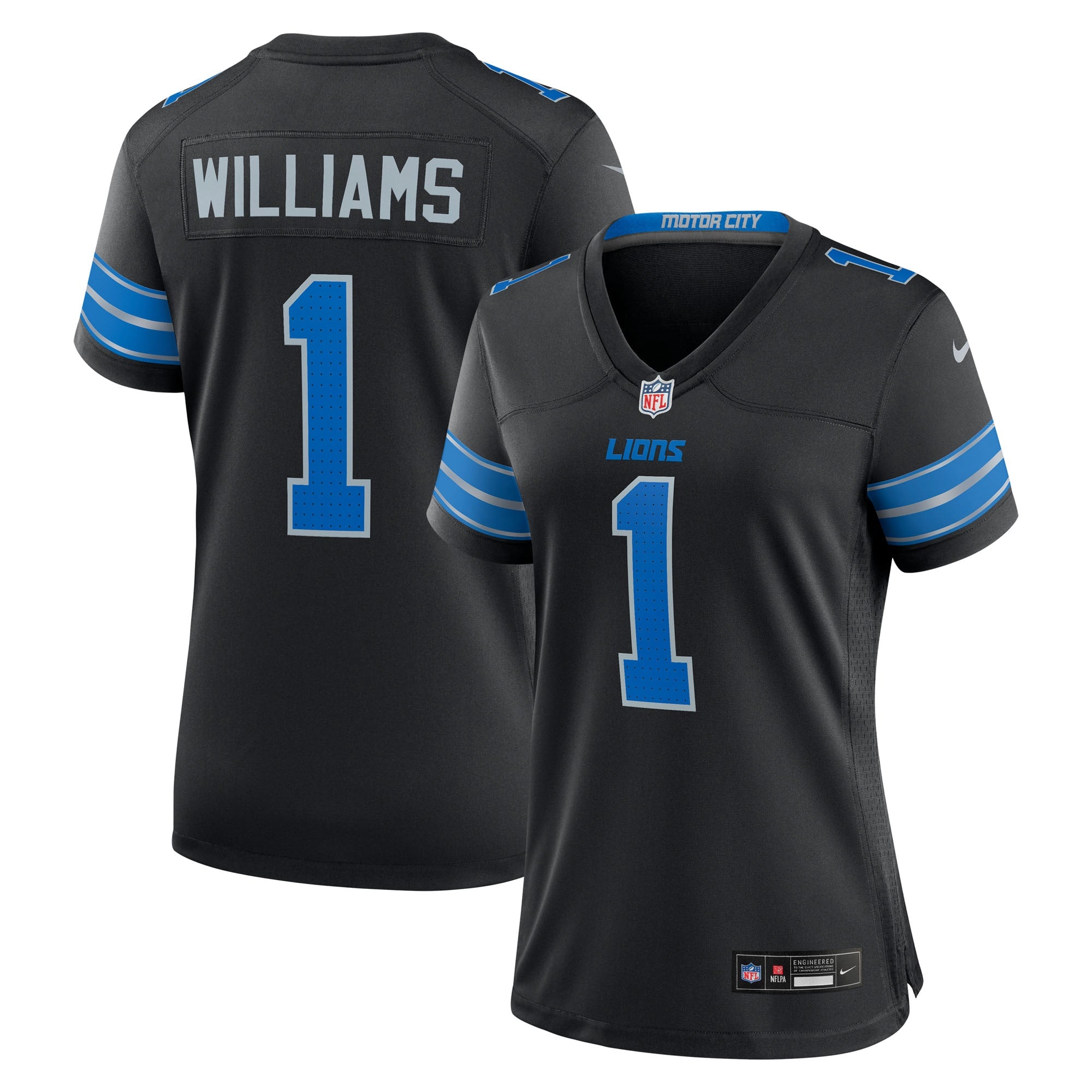 Jameson Williams Detroit Lions Nike Women's Game Player Jersey - Blue/Black
